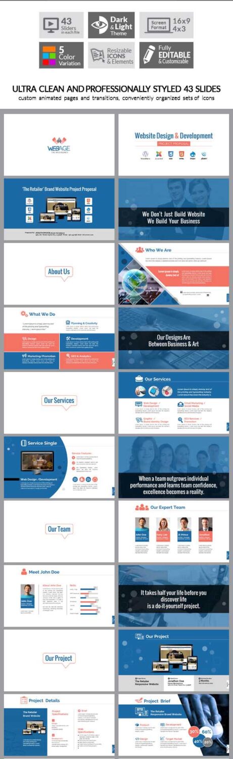 Web Design & Development Company Web Agency Web Designer Premium Multipurpose Business PowerPoint Presentation_Image Preview