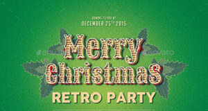 Christmas Retro Flyer Template preview