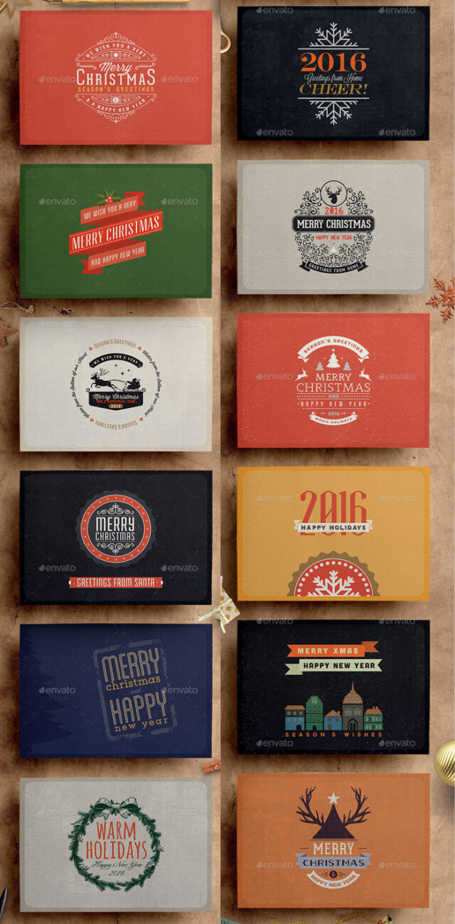 Preview—Retro-Vintage-Christmas-Card-Pack