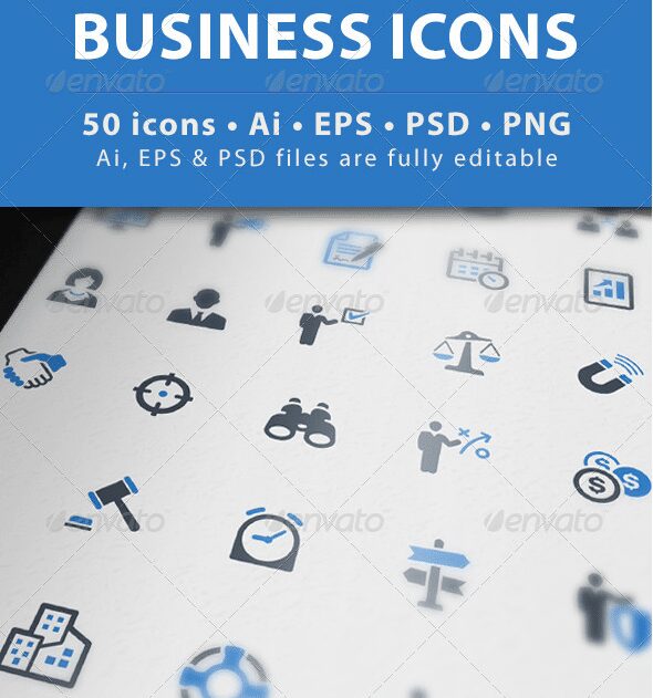 business icons set 1