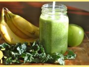 green apple and banana smoothie
