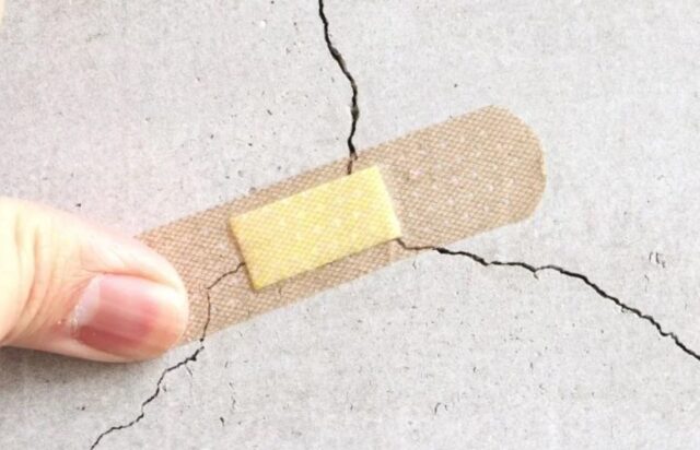 Bandaging cement cracks