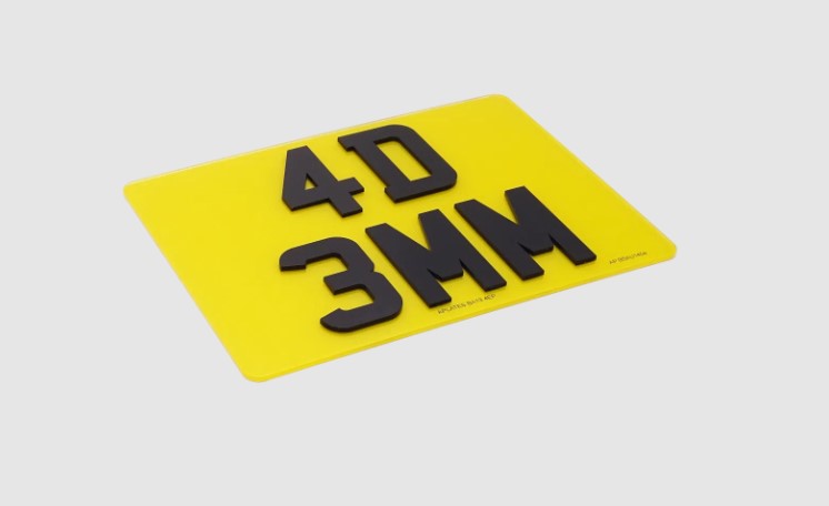 4D number plates